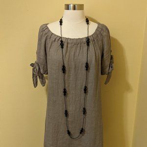 Rope Necklace with Extra Large Onyx Beads